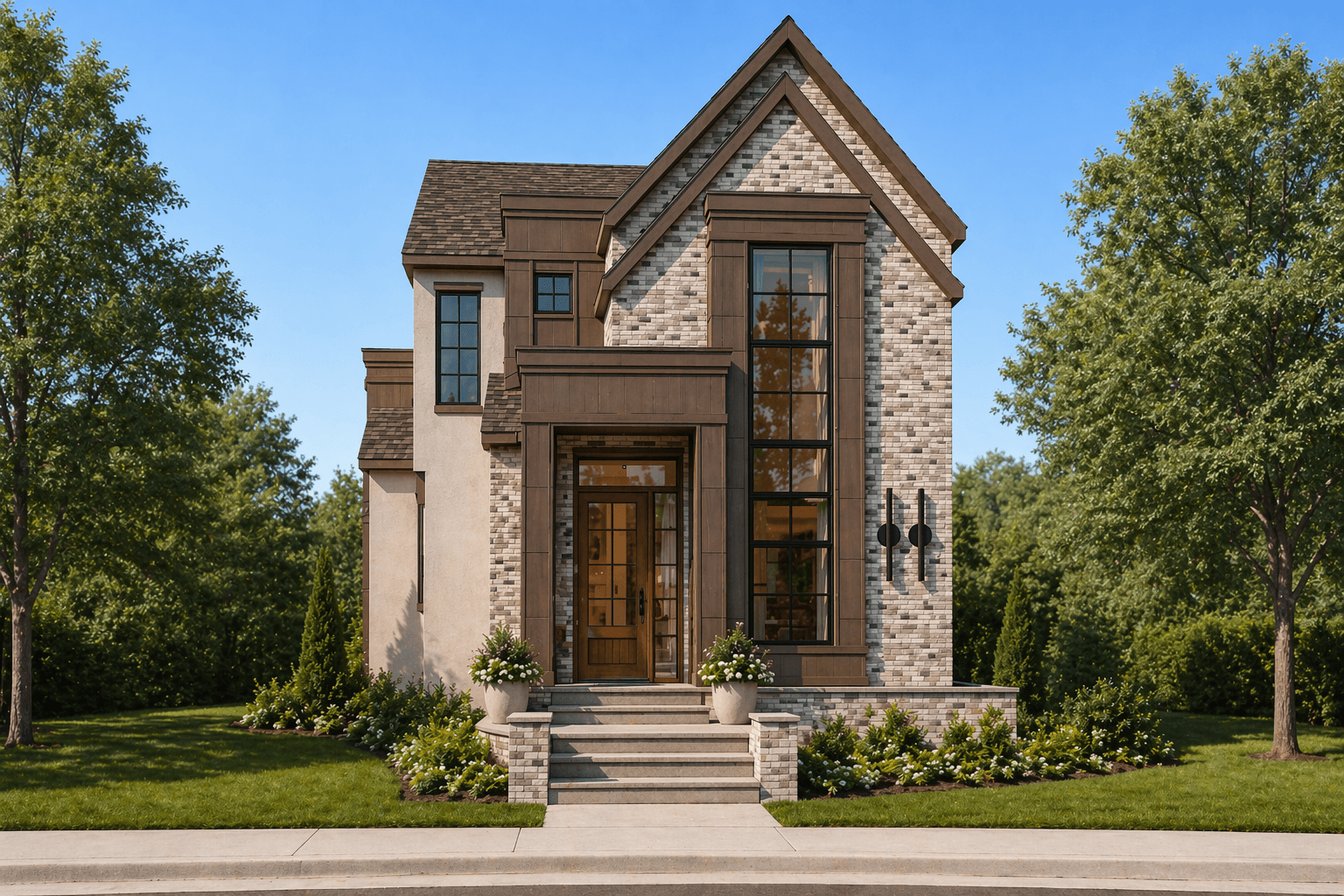 Exterior rendering of Lakeview 3, a pre-sale home by Platinum Build Homes in Lakeview, Calgary.