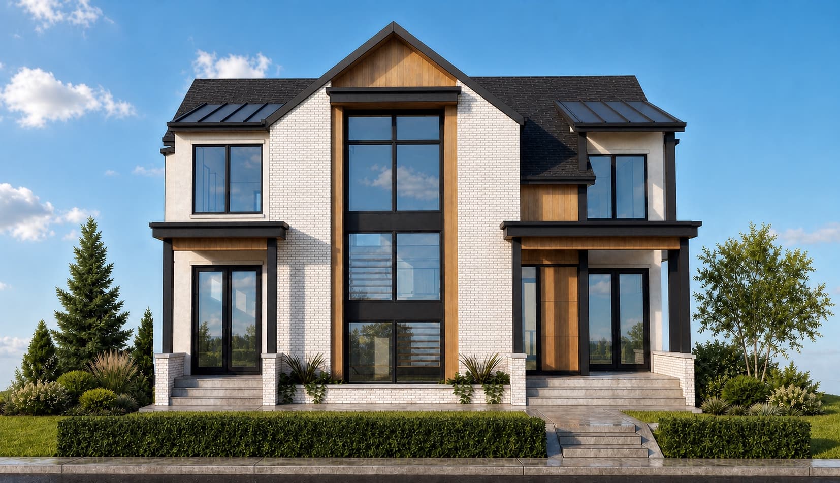 Front exterior rendering of the Lakeview — Lloyd Crescent pre-sale in Calgary.