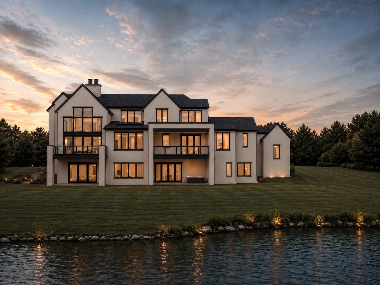 Rear exterior rendering of the Springbank Acreage pre-sale