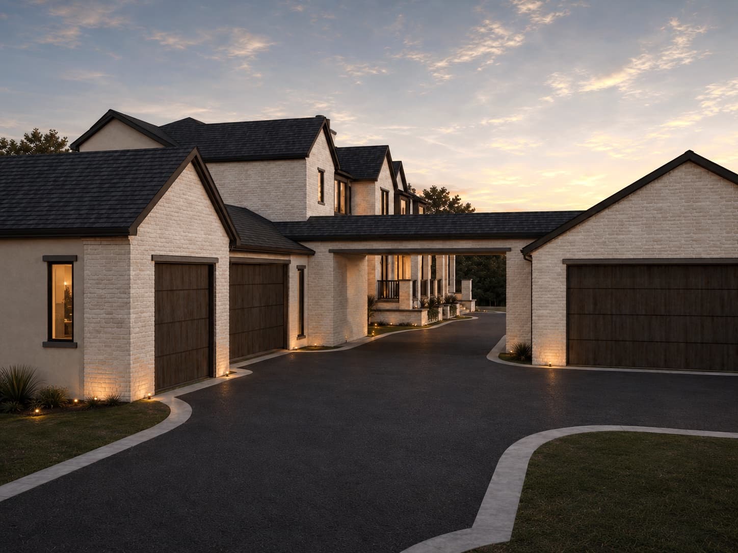 Garage court rendering of the Springbank Acreage pre-sale