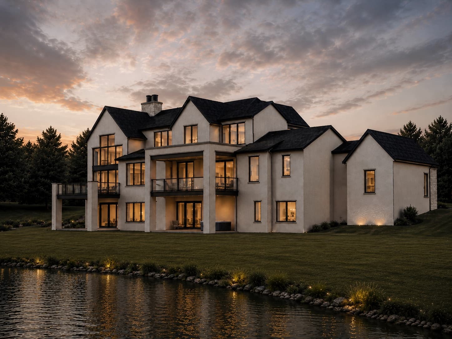 Rear exterior rendering of the Springbank Acreage pre-sale