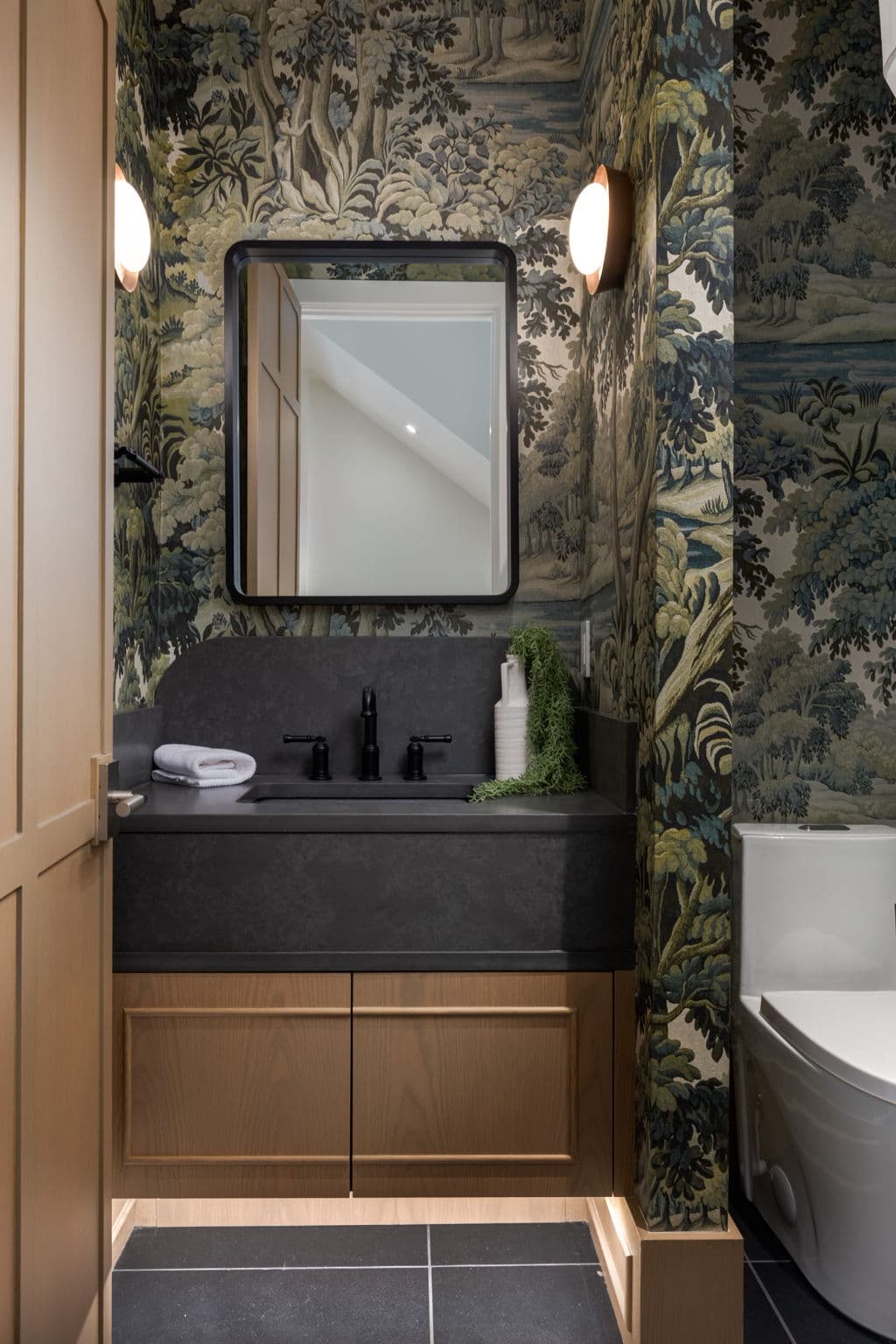 Powder room in the Elbow Park project by Platinum Build Homes in Elbow Park, Calgary.