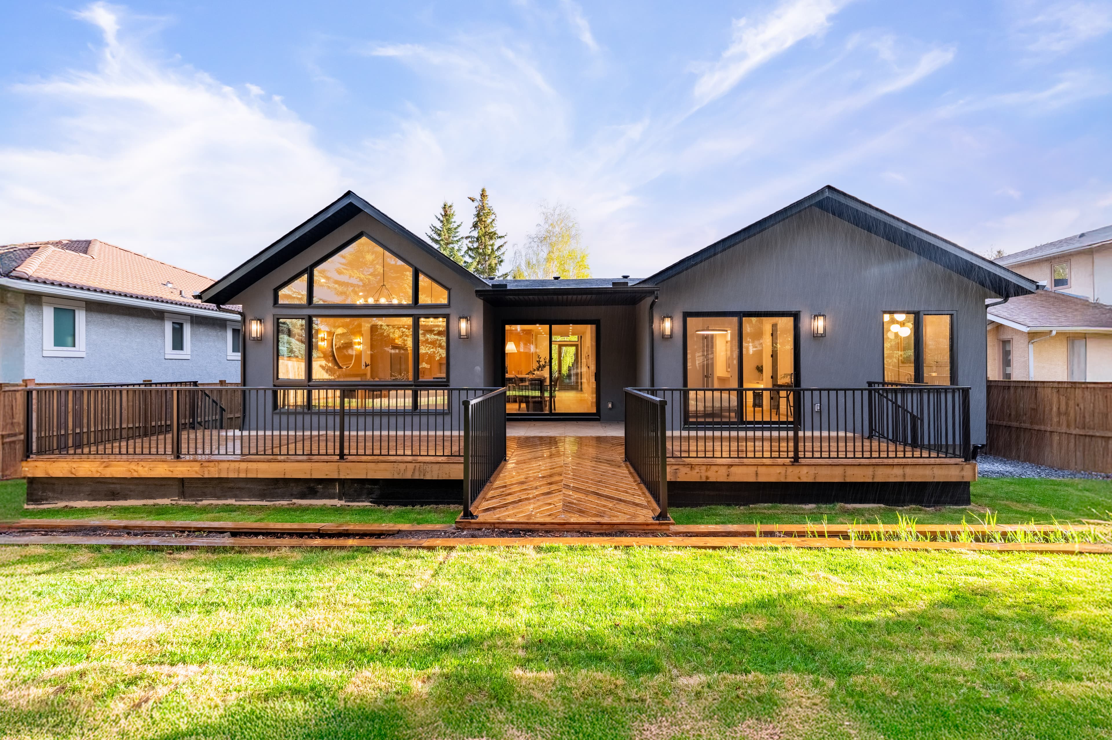 Rear exterior and deck in the Varsity 2 project by Platinum Build Homes in Varsity, Calgary.