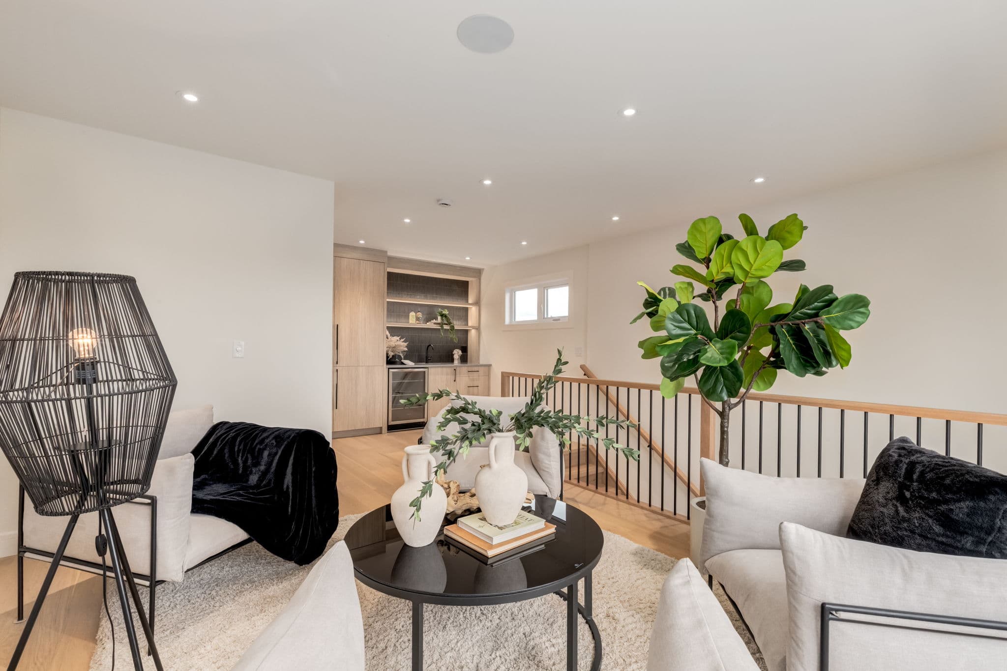 Upper lounge area in the Windsor Park project by Platinum Build Homes in Windsor Park, Calgary.
