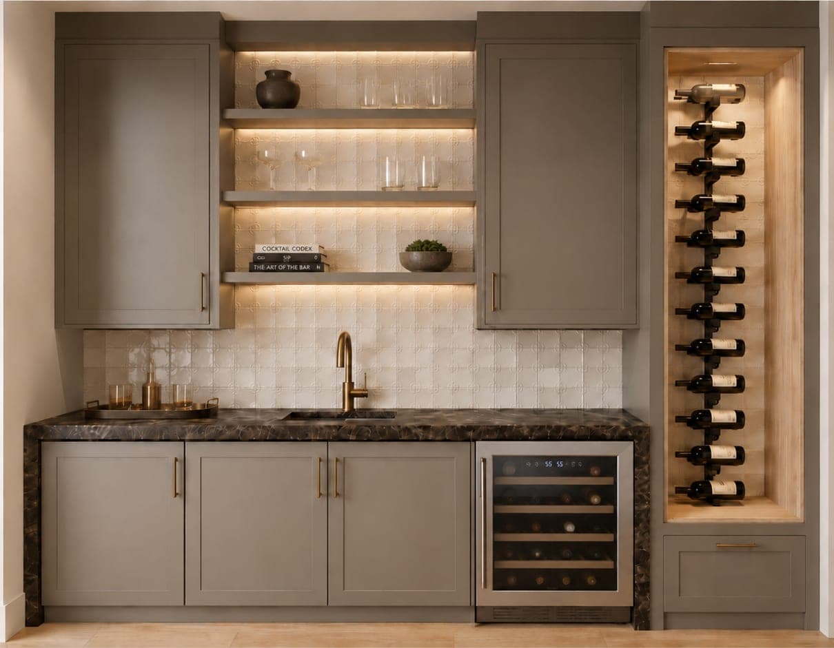Lakeview - Ladbrooke 1 bar interior rendering
