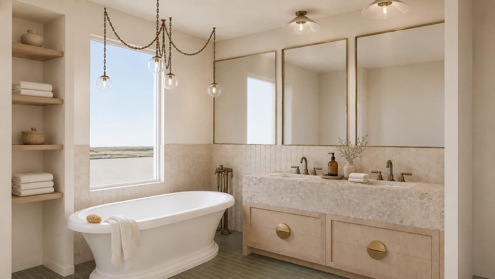 Lakeview - Ladbrooke 1 bathroom interior rendering